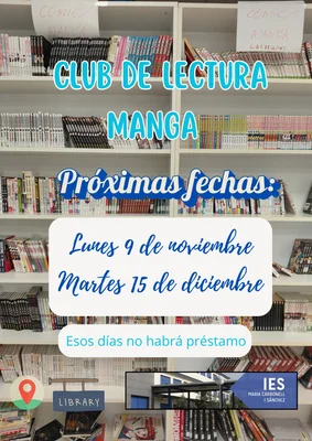 Próximas fechas del club de manga en el IES MARIA CARBONELL de Benetússer, dos años después de la DANA